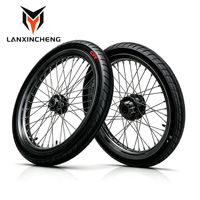 Ruedas Sumo para Surron LBX Light Bee, Juego Supermoto de 17 Pulgadas con Neumáticos Delanteros 70/90-17 y Traseros 90/80-17, Suministro de Distribuidor