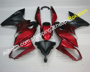 Carenados para <span class=keywords><strong>Kawasaki</strong></span> <span class=keywords><strong>ER</strong></span>-<span class=keywords><strong>6F</strong></span> ER6F. <span class=keywords><strong>6F</strong></span> <span class=keywords><strong>650</strong></span> R 2009, 2010 DE 2011 650R moto Rojo Negro cuerpo carrocería carenado conjunto - Product Image 1