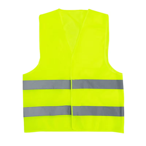Chaleco de Seguridad Amarillo Tejido al por Mayor con Logotipo Personalizable, Construcción Impermeable, Franjas Reflectantes, Soporte Personalizable - Product Image 1