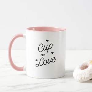 Nuevas tazas bonitas personalizadas, taza de café de cerámica Ins Pink <span class=keywords><strong>Love</strong></span>, taza de café para amantes de los gatos, sublimación, Interior de color de 11oz y mango - Product Image 4