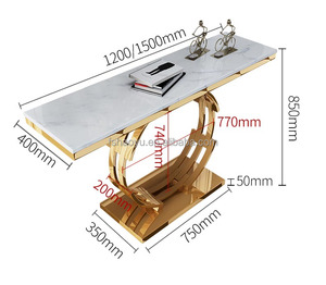 بسعر الجملة طقم كونسول ومرآة من الفولاذ المقاوم للصدأ ، تصميم قابل للتمديد صانعة - Product Image 4