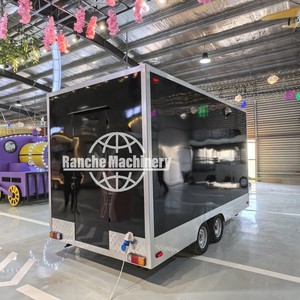 Camionnette mobile de concession, remorque de restauration rapide, camion de crème glacée en acier inoxydable, grande caravane - Product Image 2