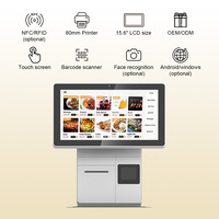 Kiosco de Autopago con Pantalla Táctil de 15.6 Pulgadas, Terminal de Pedidos y Pago Automático para Supermercados y Minoristas, con Sistema Windows y Android