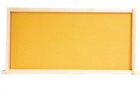 Lot de 40 cadres de ruche non assemblés avec feuille de fondation cirée, 9-1/8 pouces (Jaune)