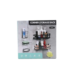 Modern <strong>Wall</strong> Mounted Dish Storage <strong>Holder</strong> Free Punch Storage Rack Bathroom Black Stainless Steel <strong>Wire</strong> Soap <strong>Holder</strong> - Product Image 2
