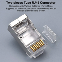 Connecteur Cat6 FTP RJ45 8P8C prise modulaire Ethernet prise RJ45 réseau non blindé avec des performances à grande vitesse pour le réseau