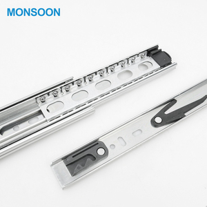 Light Duty Đồ Nội Thất Yên Tĩnh Đường Ray Kênh Mềm Đóng Mở Rộng Đầy Đủ Bóng Mang Trượt 3 Lần Tủ Của Ngăn Kéo Ngăn Kéo <span class=keywords><strong>Slide</strong></span> - Product Image 4