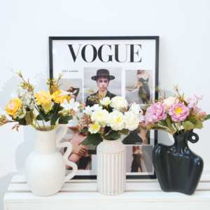 Fabrika toptan yapay çiçekler, gül ortanca, küçük buket, ev partisi süslemeleri sevgililer günü hediyesi - Product Image 4