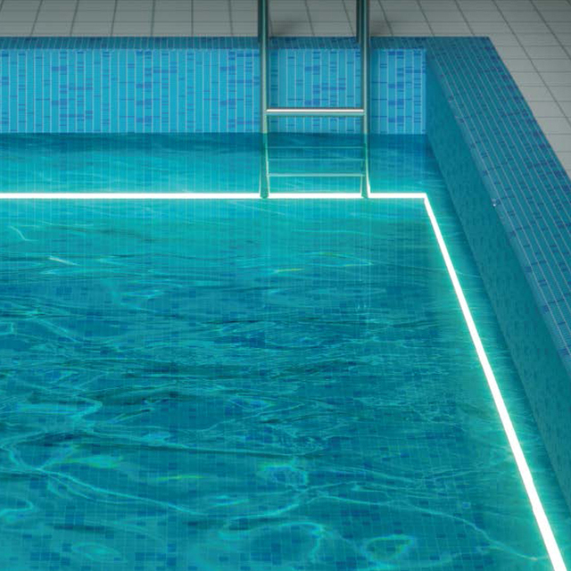 Recessed Floor Linear Inground Light RGB IP68 Waterproof DC24V Swimming Pool Linear Underground Underwater Light