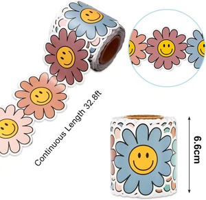 Daisy Shaped Adhesive Paper <b>Label</b> <b>Sticker</b> Blossom Dream Series Flowers <b>Sticker</b> for School Home Party Decoration - Product Image 3