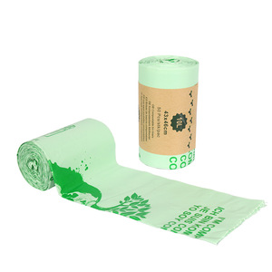 Wholesale Custom Color Printed <strong>100</strong>% Biodegradable Certified Compostable Home Heavy Duty Garbage <strong>Bags</strong> <strong>on</strong> <strong>Roll</strong> - Product Image 1