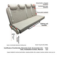 Banc 4 places de taille personnalisable, dossier inclinable à 180 degrés pour se transformer en lit, pour modification de camping-car, fourgonnette, caravane, bus