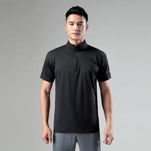 Vêtements de sport décontractés d'affaires légers à séchage rapide pour hommes personnalisés pour l'été Polo à manches courtes à demi-fermeture éclair - Product Image 1