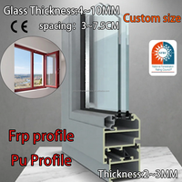Proveedor de Ventanas de PU Fabrica Perfiles de Fibra de Vidrio Extruida FRP GRP Resistentes a la Intemperie para Obras de Ingeniería Comercial