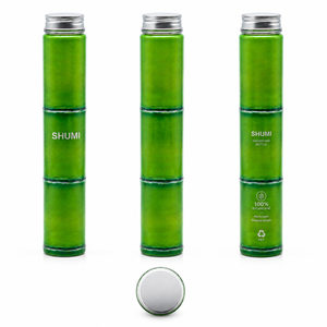 Bottiglia Monouso in PET a Forma di Bambù Verde <span class=keywords><strong>da</strong></span> 300/500ml per Confezionamento di Tè al Latte, <span class=keywords><strong>Tisane</strong></span> e Bevande Fredde - Product Image 4
