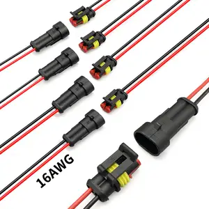 Cable de conector de arnés de cable automático, personalizado, amp 1,5, series1p, 2p, 3p, 4p, 5p, 6p, TE, impermeable