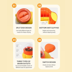 Distributore Automatico di Cibo per Animali a Forma di Paperella Gialla in ABS, Giocattolo Intelligente per Snack di Cani e <span class=keywords><strong>Gatti</strong></span> per l'Esercizio - Product Image 3