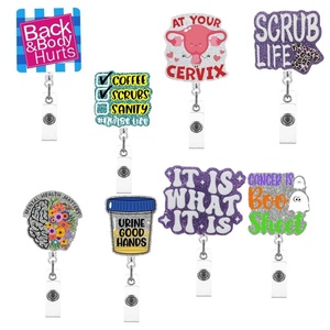 Bestom Glitter Bling retrattile Badge infermiere retrattile in PVC e accessori medici in plastica porta carta d'identità <span class=keywords><strong>regalo</strong></span> <span class=keywords><strong>per</strong></span> infermieri - Product Image 1