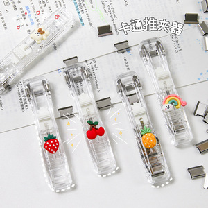Clip de fixation transparent multifonctionnel en plastique pour documents, organiseur de papiers d'examen pour étudiants, clip de scellage pour collations, pince simple et robuste - Product Image 1