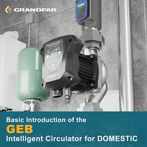 Bombas de Circulación de Agua Caliente Inteligentes y Automáticas GRANDFAR de Acero Inoxidable para Edificios Domésticos, Ahorro de Energía GEB32-12-180N - Product Image 2