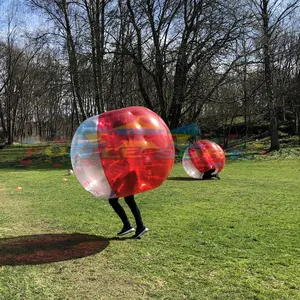 Bola De Parachoques Luar Ruangan Sepak Bola Hinchable Manusia Zorb Sepak Bola Olahraga Permainan Gelembung Tiup Bumper Bola