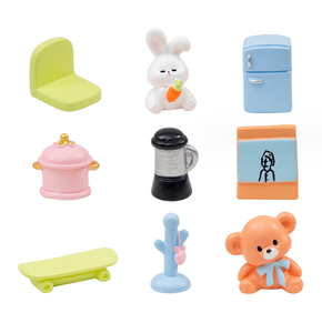 2024 bureau jardin sculpture enfants maison de poupée Miniatures artisanat résine meubles appareils ménagers <span class=keywords><strong>baignoire</strong></span> piano ours licorne tronc - Product Image 1