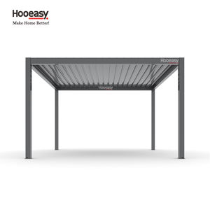 Hooeasy DIY Colonne autoportante <span class=keywords><strong>Lames</strong></span> de persiennes de <span class=keywords><strong>toit</strong></span> réglables manuelles Pavillon rabattable Gazebo <span class=keywords><strong>Pergola</strong></span> d'extérieur bioclimatique - Product Image 5