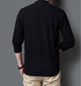 Derong Manufacturer ODM/OEM Knit Man <strong>Cardigan</strong> Sweater with Pocket Casual Pure Color <strong>Men's</strong> Sweater <strong>Cardigan</strong> for <strong>Men</strong> - Product Image 5
