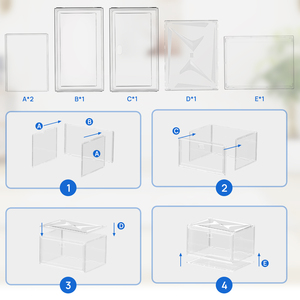 Nhựa trong suốt Sneaker Stackable giày lưu trữ hộp thả phía trước <span class=keywords><strong>Acrylic</strong></span> ngăn kéo loại từ rõ ràng hộp giày syf666 - Product Image 5