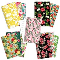 L.16009 Mini carnet inspirant floral, motif de fleurs tropicales, journal de poche, petit bloc-notes d'écriture, papeterie pour femmes