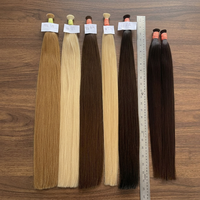 Extensions de cheveux naturels indiens 100% Remy bruts, tissage double trame à la machine, toutes couleurs disponibles pour salon