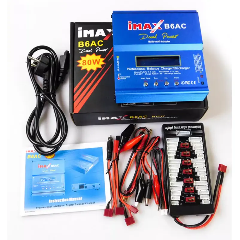 IMAX B6 AC 80W B6AC 충전기 리튬 이온 Nimh Nicd 2-6S RC Lipo 배터리 RC 취미 모델 용 듀얼 파워 전문 밸런스 방전기