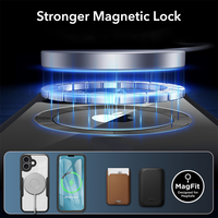 Protection d'écran transparente magnétique sans fil avec chargeur, protection intégrale à 360°, antichoc, coque de téléphone pour IP 11 12 13 14 15 16 17
