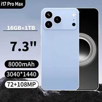 Teléfono Inteligente I17 Pro Max 5G LTE, Octa Core, Cámara Triple de 108MP, 16GB+1TB, 8000mAh, AMOLED, 120Hz, Carga Rápida, Español, Inglés