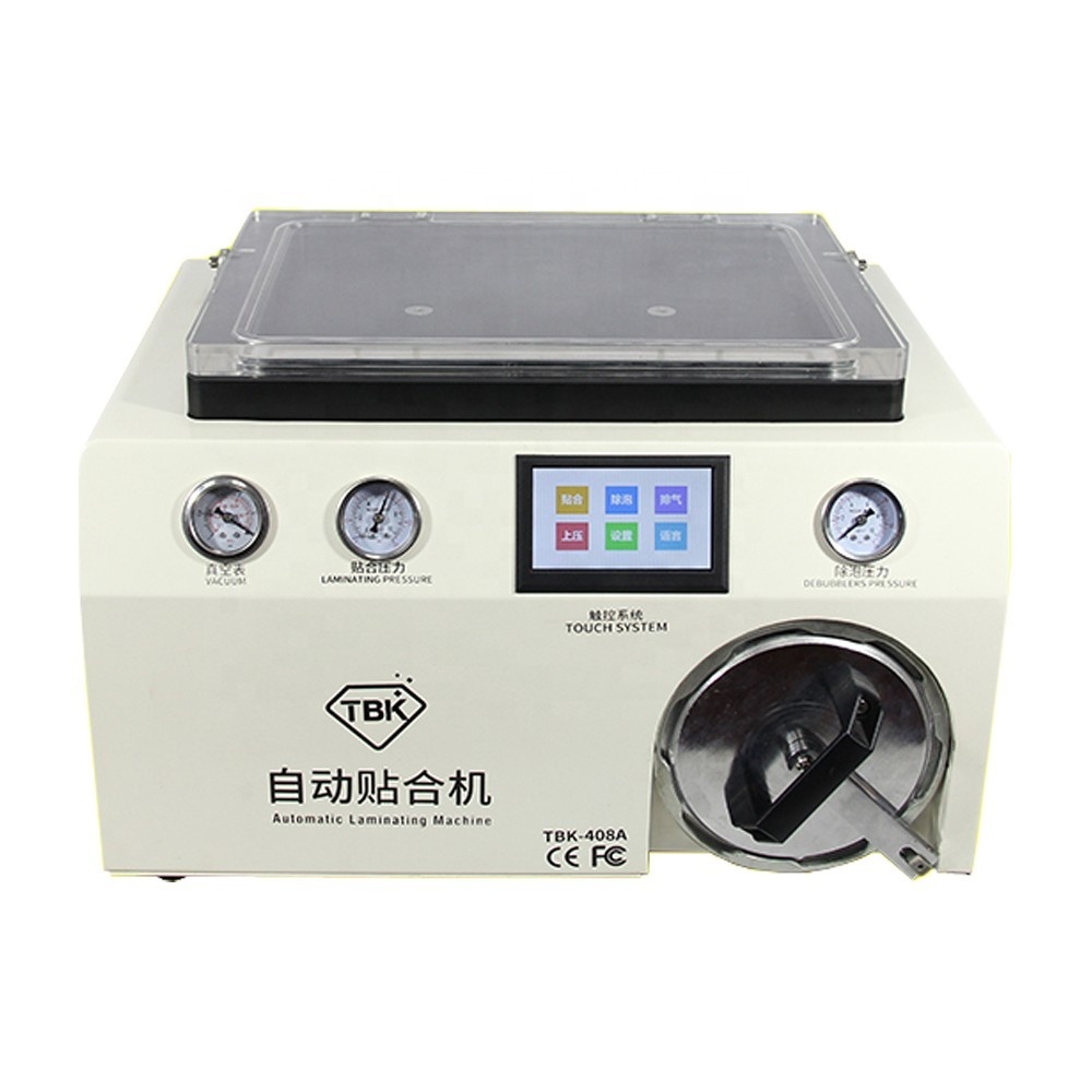 TBK 408A  2 In 1 Oca Laminating Machine And Bubble Remover For 15 Inch Curved / Straight Screen Mobile Automatic Lamination