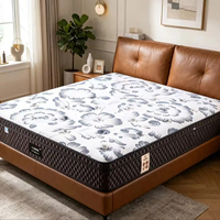 Matelas à ressorts ensachés 7 zones en gros, hybride latex et mousse à mémoire de forme, compressé sous vide, pour hôtel