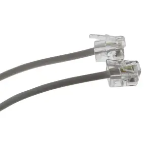 Kabel Telepon RJ11 RJ12 Jaringan 6p4c Melingkar Dalam Ruangan Kualitas Tinggi