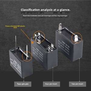 <span class=keywords><strong>Condensateur</strong></span> de ventilateur de climatiseur CBB61 1/1.5/2/2.5/3/3.5/<span class=keywords><strong>4</strong></span>/<span class=keywords><strong>4</strong></span>.5/5/6/8UF <span class=keywords><strong>Condensateur</strong></span> de démarrage 450V - Product Image 4