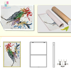 UNIART-<span class=keywords><strong>Peinture</strong></span> <span class=keywords><strong>à</strong></span> <span class=keywords><strong>l</strong></span>'<span class=keywords><strong>huile</strong></span> abstraite sur toile peinte <span class=keywords><strong>à</strong></span> la main, style chinois coloré, art mural, décoration pour galerie, 100% - Product Image 5