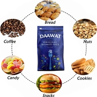 Sachet Doypack Personnalisé Imprimé en Aluminium Biodégradable Réutilisable avec Fermeture Éclair pour Riz, Avoine, Céréales, Aliments, Salades, Sushi