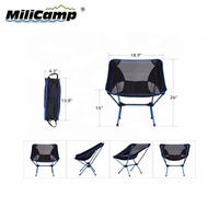 Chaise de camping pliante ultralégère pour enfants, grande taille, avec structure en aluminium et acier, idéale pour la pêche