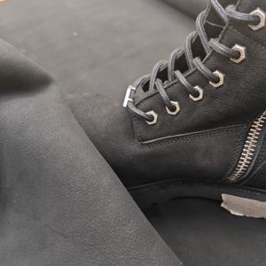 Bottes en cuir de vachette véritable gaufré Lychee Grain Nubuck pour hommes - Product Image 2