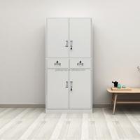 Armoire de classement en acier à 2 portes, casier de rangement bas, serrure à clé, gain de place, utilisation à domicile, au bureau, à l'école, référence, bon de commande financier