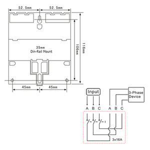 สวิตช์ตั้งเวลาแบบดิจิตอล 3 เฟส 380V รุ่น TM613-380V ตั้งโปรแกรมได้ 7 วัน สำหรับมอเตอร์ปั๊มน้ำ ปั๊มไอเสีย  ควบคุมด้วยไมโครคอมพิวเตอร์อัจฉริยะ Z11 - Product Image 6