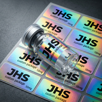 Étiquettes holographiques personnalisées en gros avec logo, autocollants laser argent, or, arc-en-ciel pour flacons de 3 ml et 10 ml, décalcomanies d'étiquetage de bouteilles