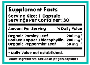 Kapsul Klorofil Herbal Alami Stok Pabrik GMP Cepat OEM/ODM Label Pribadi 30 Kapsul/Botol Aroma Segar Kulit Tubuh - Product Image 2