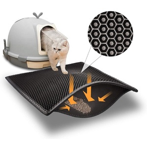 Motif solide imperméable Double couche EVA tapis sable recueillir maison propre litière pour chat attraper empêche les sols désordonnés anti-éclaboussures - Product Image 1