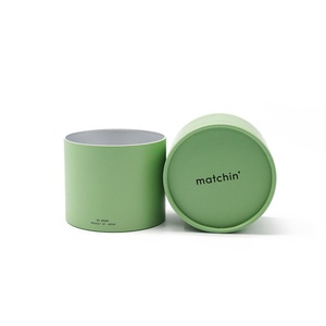 Custom Printed Eco-Friendly Food Grade Albumen Powder Paperboard Cylinder <b>Box</b> for Matcha Powder Gummies Pills - Product Image 3