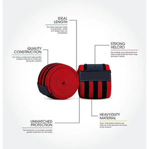 Rodilleras Elásticas Antideslizantes de Alta Calidad, Unisex, Más Vendidas, de Caucho Natural y PVC para Levantamiento de Pesas, Fitness, Venta al por Mayor, Personalizables - Product Image 5