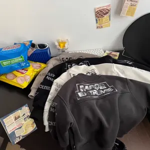 <span class=keywords><strong>Felpa</strong></span> in Pile Tinta Unita con Graffiti per Bambini, Inverno 2025, Pullover Monopezzo Ispessito, Elegante, Casual, Caldo e di Tendenza - Product Image 3